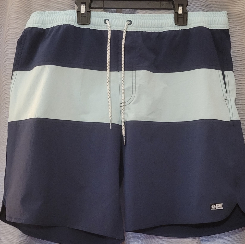 Salty Crew Navy and Light Blue Board Shorts